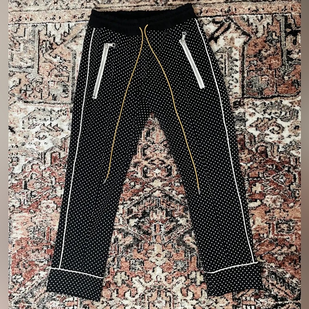 Rhude - Black Polka Dot Casual Lounge Pants